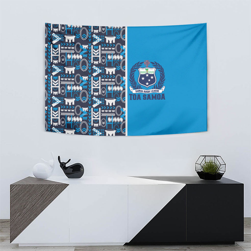 Samoan Warrior Island Heritage Tapestry Ocean Island Geometry Blue Style LT9 - Polynesian Pride