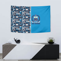 Samoan Warrior Island Heritage Tapestry Ocean Island Geometry Blue Style LT9 - Polynesian Pride