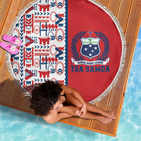 Samoan Warrior Island Heritage Beach Blanket Ocean Island Geometry Red Style LT9 - Polynesian Pride