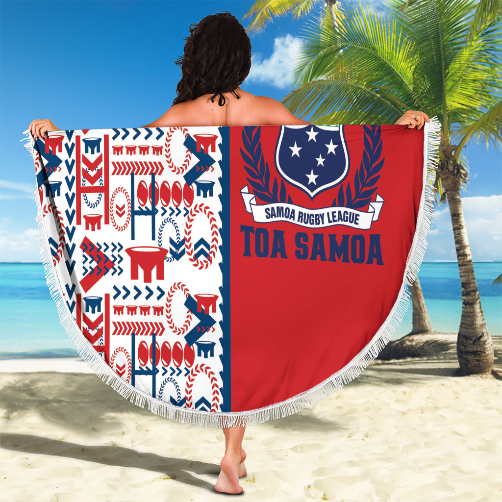 Samoan Warrior Island Heritage Beach Blanket Ocean Island Geometry Red Style LT9 - Polynesian Pride