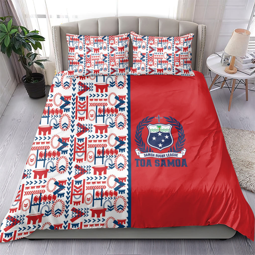 Samoan Warrior Island Heritage Bedding Set Ocean Island Geometry Red Style LT9 - Polynesian Pride