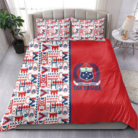 Samoan Warrior Island Heritage Bedding Set Ocean Island Geometry Red Style LT9 - Polynesian Pride
