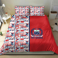 Samoan Warrior Island Heritage Bedding Set Ocean Island Geometry Red Style LT9 - Polynesian Pride