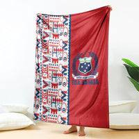 Samoan Warrior Island Heritage Blanket Ocean Island Geometry Red Style LT9 - Polynesian Pride