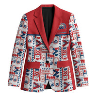 Samoan Warrior Island Heritage Blazer Ocean Island Geometry Red Style LT9 Unisex Red - Polynesian Pride