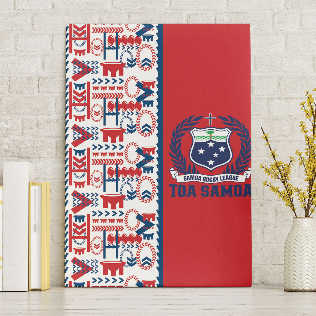 Samoan Warrior Island Heritage Canvas Wall Art Ocean Island Geometry Red Style LT9 Without Frame Red - Polynesian Pride