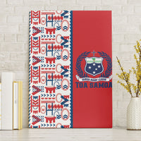 Samoan Warrior Island Heritage Canvas Wall Art Ocean Island Geometry Red Style LT9 Without Frame Red - Polynesian Pride