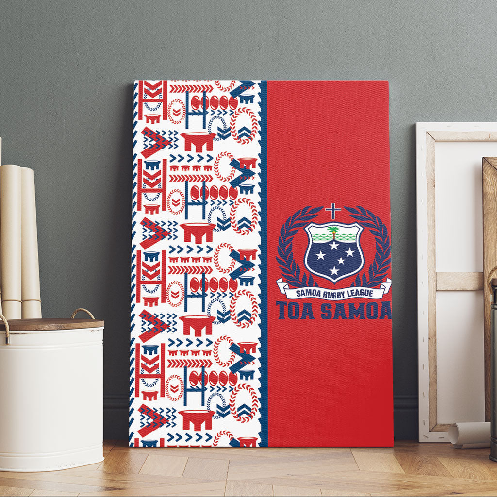 Samoan Warrior Island Heritage Canvas Wall Art Ocean Island Geometry Red Style LT9 - Polynesian Pride
