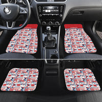 Samoan Warrior Island Heritage Car Mats Ocean Island Geometry Red Style LT9 Set 4pcs Red - Polynesian Pride