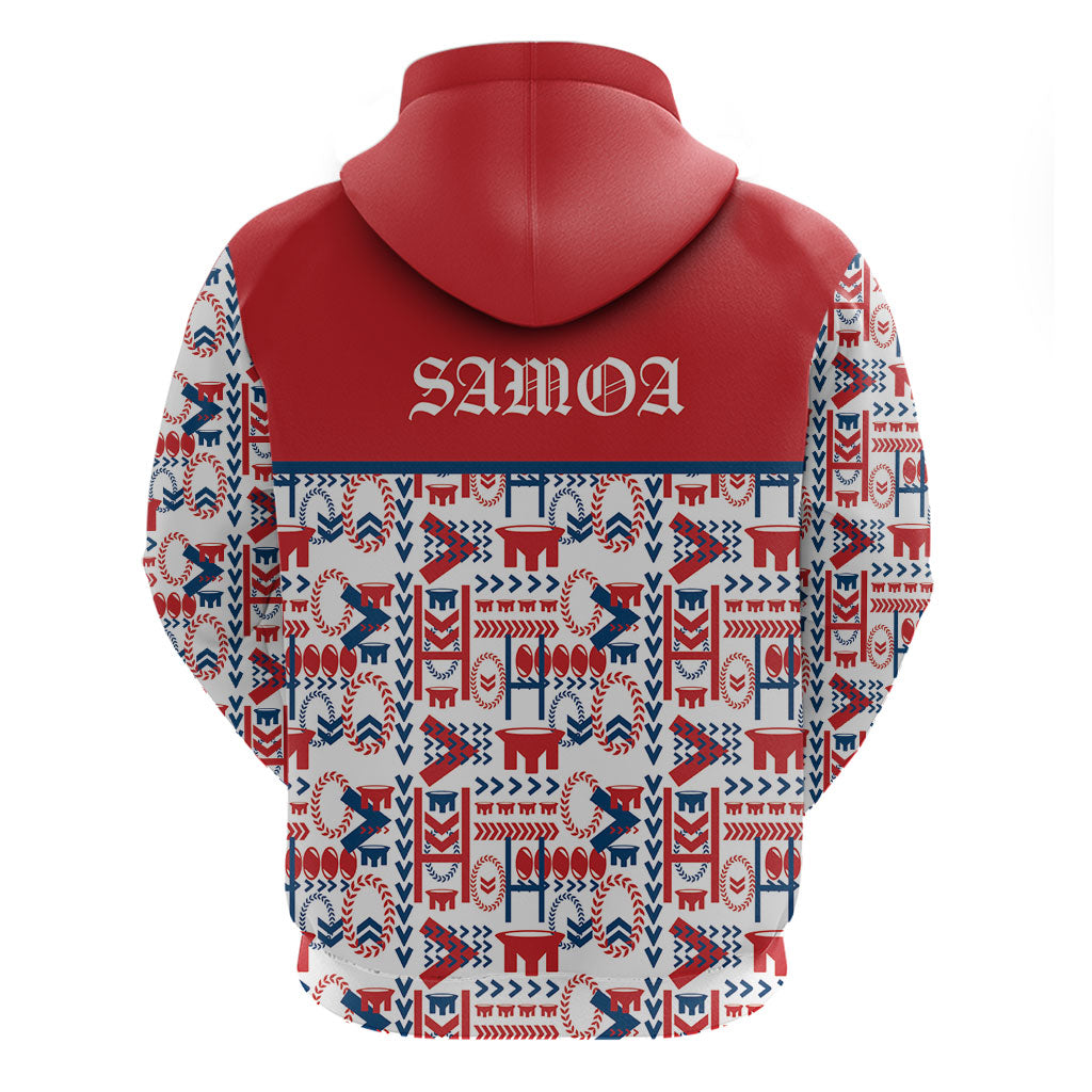 Samoan Warrior Island Heritage Hoodie Ocean Island Geometry Red Style LT9 - Polynesian Pride