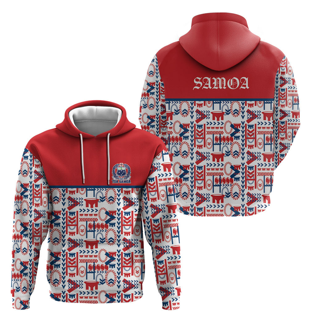 Samoan Warrior Island Heritage Hoodie Ocean Island Geometry Red Style LT9 - Polynesian Pride