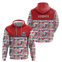 Samoan Warrior Island Heritage Hoodie Ocean Island Geometry Red Style LT9 - Polynesian Pride