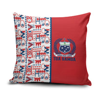 Samoan Warrior Island Heritage Pillow Cover Ocean Island Geometry Red Style LT9 Red - Polynesian Pride
