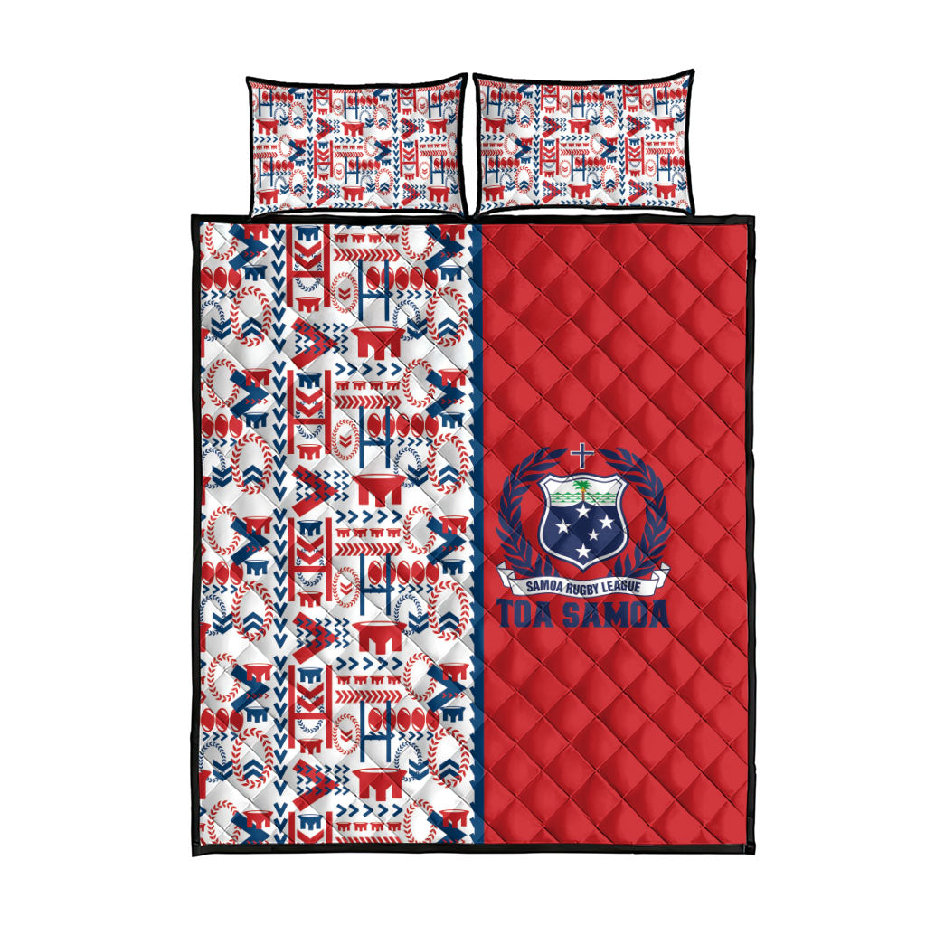 Samoan Warrior Island Heritage Quilt Bed Set Ocean Island Geometry Red Style LT9 - Polynesian Pride