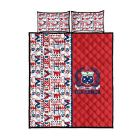 Samoan Warrior Island Heritage Quilt Bed Set Ocean Island Geometry Red Style LT9 - Polynesian Pride