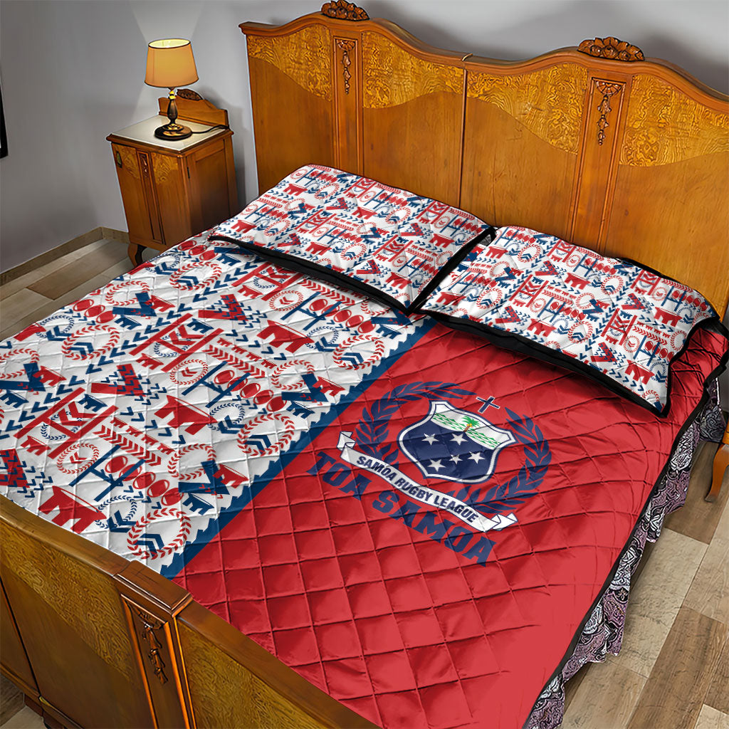Samoan Warrior Island Heritage Quilt Bed Set Ocean Island Geometry Red Style LT9 - Polynesian Pride