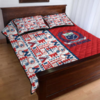 Samoan Warrior Island Heritage Quilt Bed Set Ocean Island Geometry Red Style LT9 - Polynesian Pride