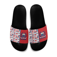 Samoan Warrior Island Heritage Slide Sandals Ocean Island Geometry Red Style LT9 Red - Polynesian Pride