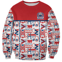 Samoan Warrior Island Heritage Sweatshirt Ocean Island Geometry Red Style LT9 Unisex Red - Polynesian Pride