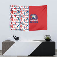 Samoan Warrior Island Heritage Tapestry Ocean Island Geometry Red Style LT9 - Polynesian Pride