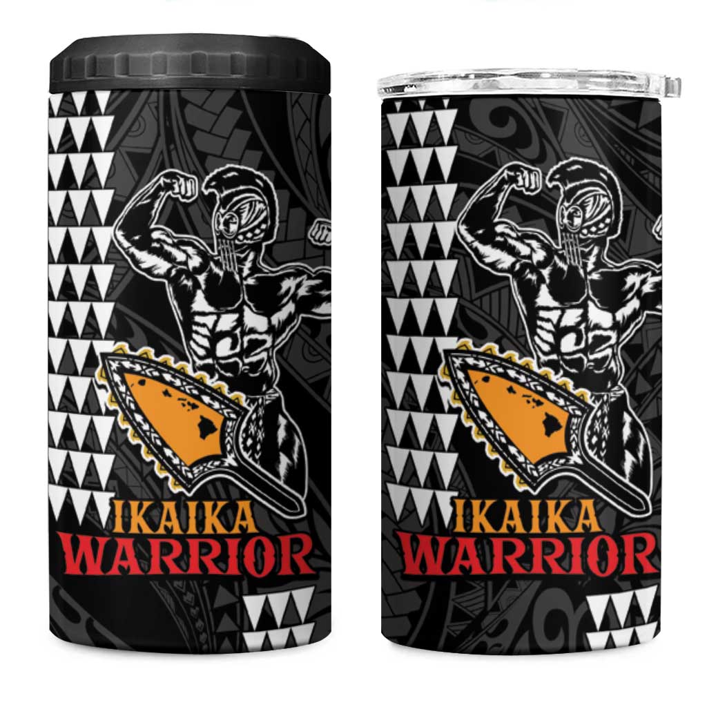 Aloha Spirit Ikaika Warrior Helmet 4 in 1 Can Cooler Tumbler LT9 One Size: 16 oz Black - Polynesian Pride
