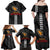 Aloha Spirit Ikaika Warrior Helmet Family Matching Off Shoulder Maxi Dress and Hawaiian Shirt