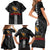 Aloha Spirit Ikaika Warrior Helmet Family Matching Short Sleeve Bodycon Dress and Hawaiian Shirt