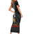 Aloha Spirit Ikaika Warrior Helmet Family Matching Short Sleeve Bodycon Dress and Hawaiian Shirt