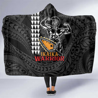 Aloha Spirit Ikaika Warrior Helmet Hooded Blanket LT9 One Size Black - Polynesian Pride