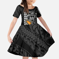 Aloha Spirit Ikaika Warrior Helmet Kid Short Sleeve Dress LT9 KID Black - Polynesian Pride
