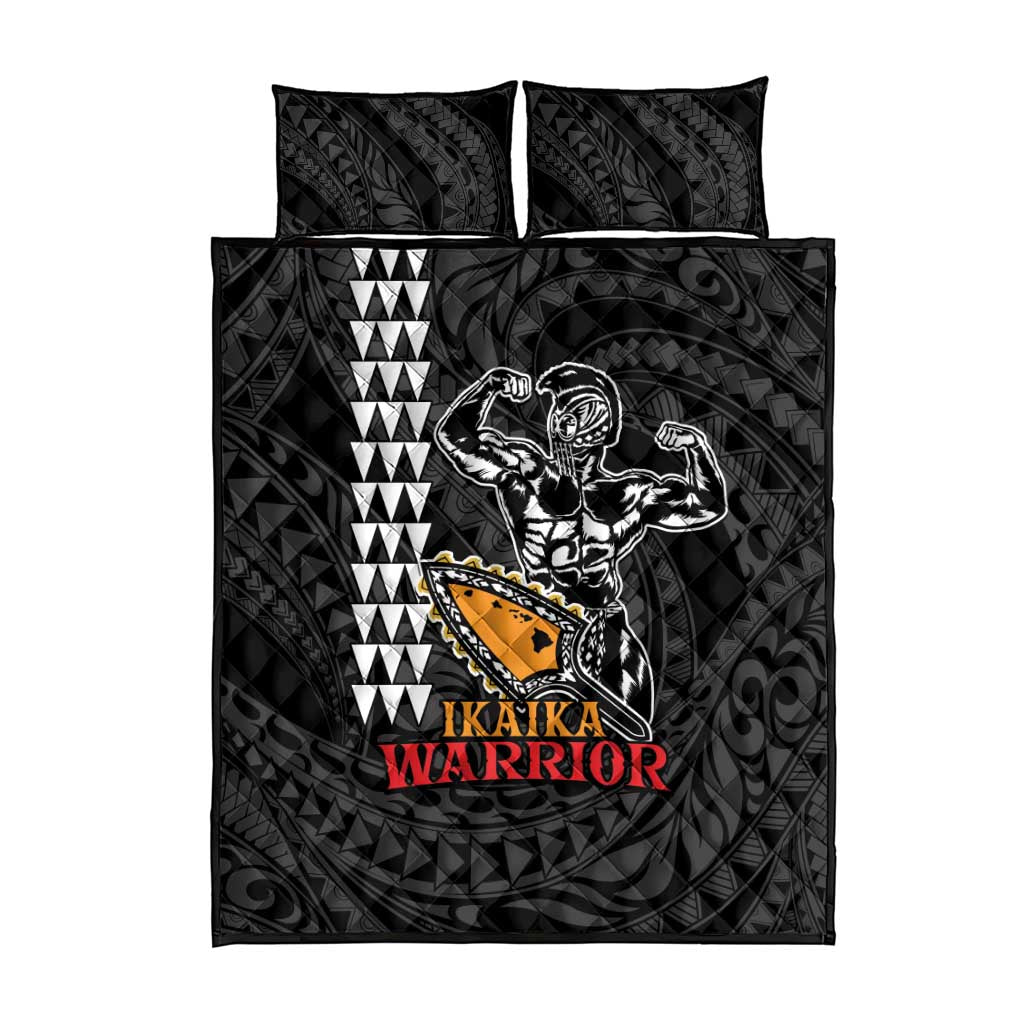 Aloha Spirit Ikaika Warrior Helmet Quilt Bed Set LT9 - Polynesian Pride