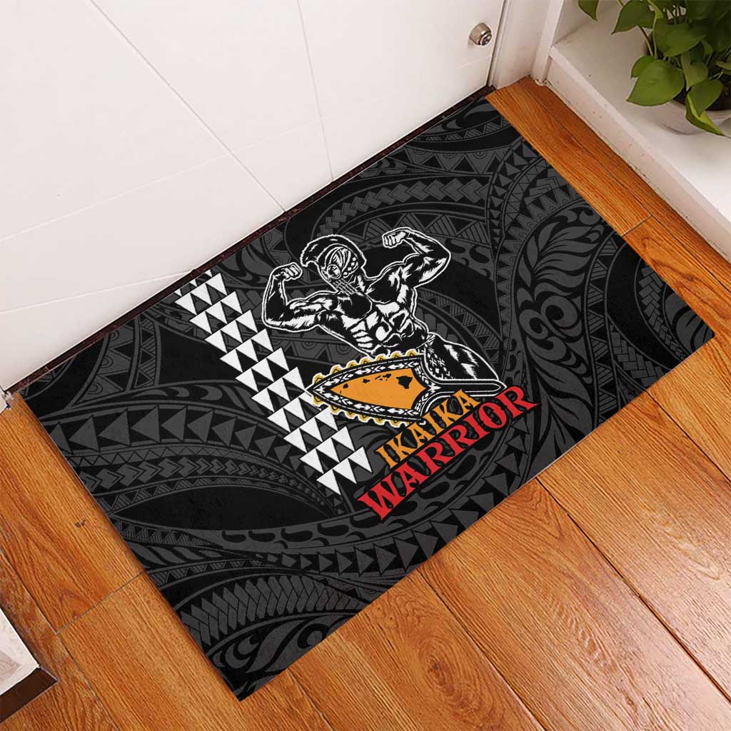 Aloha Spirit Ikaika Warrior Helmet Rubber Doormat LT9 - Polynesian Pride