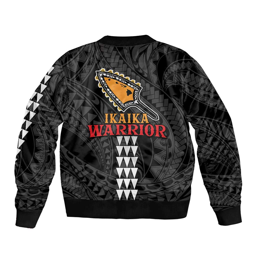 Aloha Spirit Ikaika Warrior Helmet Sleeve Zip Bomber Jacket LT9 - Polynesian Pride
