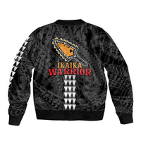 Aloha Spirit Ikaika Warrior Helmet Sleeve Zip Bomber Jacket LT9 - Polynesian Pride