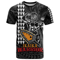Aloha Spirit Ikaika Warrior Helmet T Shirt LT9 Black - Polynesian Pride