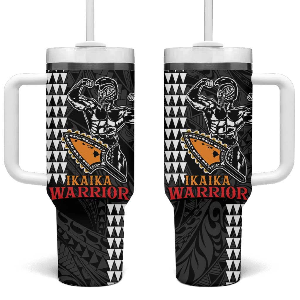 Aloha Spirit Ikaika Warrior Helmet Tumbler With Handle LT9 One Size: 40 oz Black - Polynesian Pride