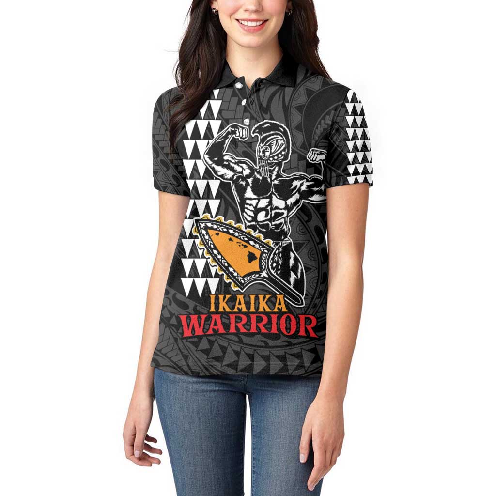 Aloha Spirit Ikaika Warrior Helmet Women Polo Shirt LT9 - Polynesian Pride