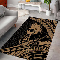 Ikaika Hawaiian Mythic Koa Tribal Warrior Area Rug LT9 - Polynesian Pride