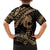 Ikaika Hawaiian Mythic Koa Tribal Warrior Family Matching Long Sleeve Bodycon Dress and Hawaiian Shirt