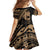 Ikaika Hawaiian Mythic Koa Tribal Warrior Family Matching Summer Maxi Dress and Hawaiian Shirt