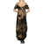 Ikaika Hawaiian Mythic Koa Tribal Warrior Family Matching Summer Maxi Dress and Hawaiian Shirt