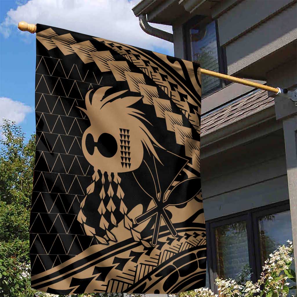 Ikaika Hawaiian Mythic Koa Tribal Warrior Garden Flag LT9 - Polynesian Pride