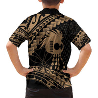 Ikaika Hawaiian Mythic Koa Tribal Warrior Kid Hawaiian Shirt LT9 - Polynesian Pride