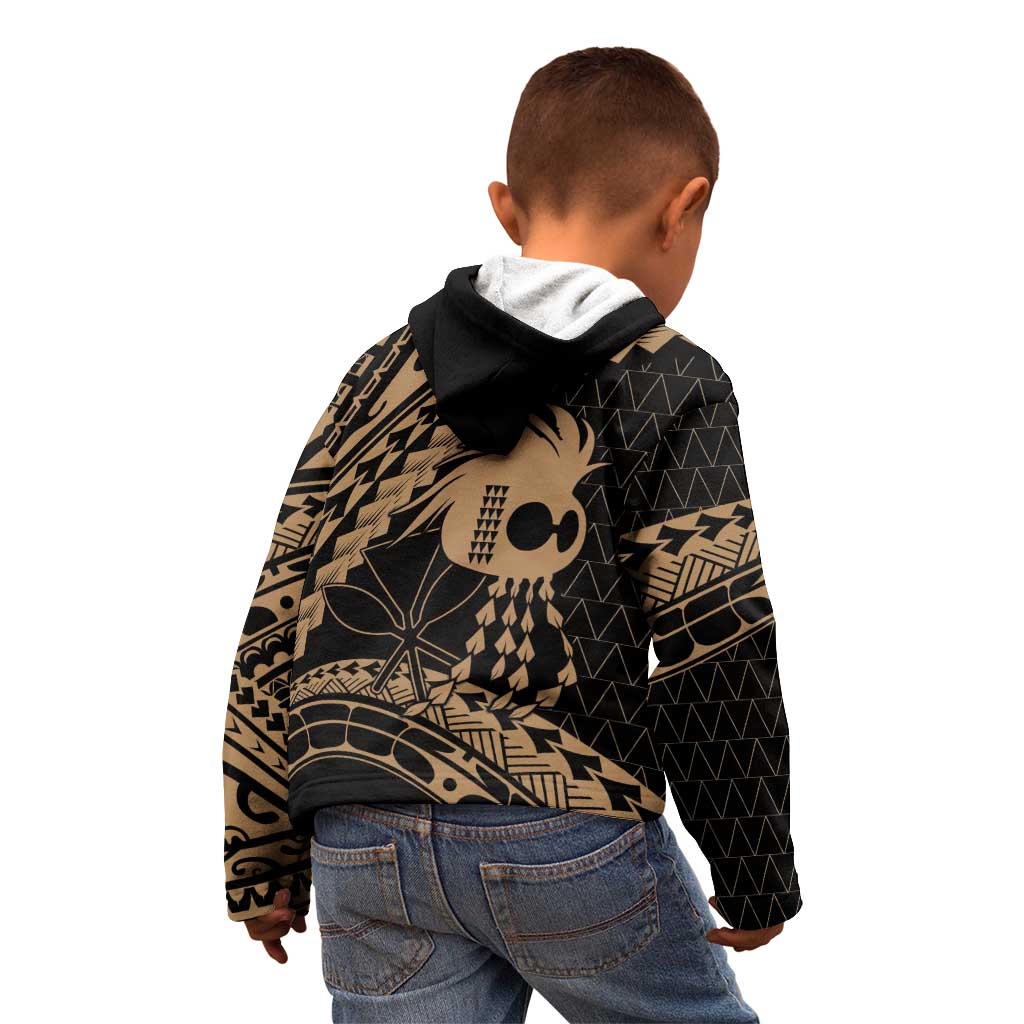 Ikaika Hawaiian Mythic Koa Tribal Warrior Kid Hoodie LT9 - Polynesian Pride