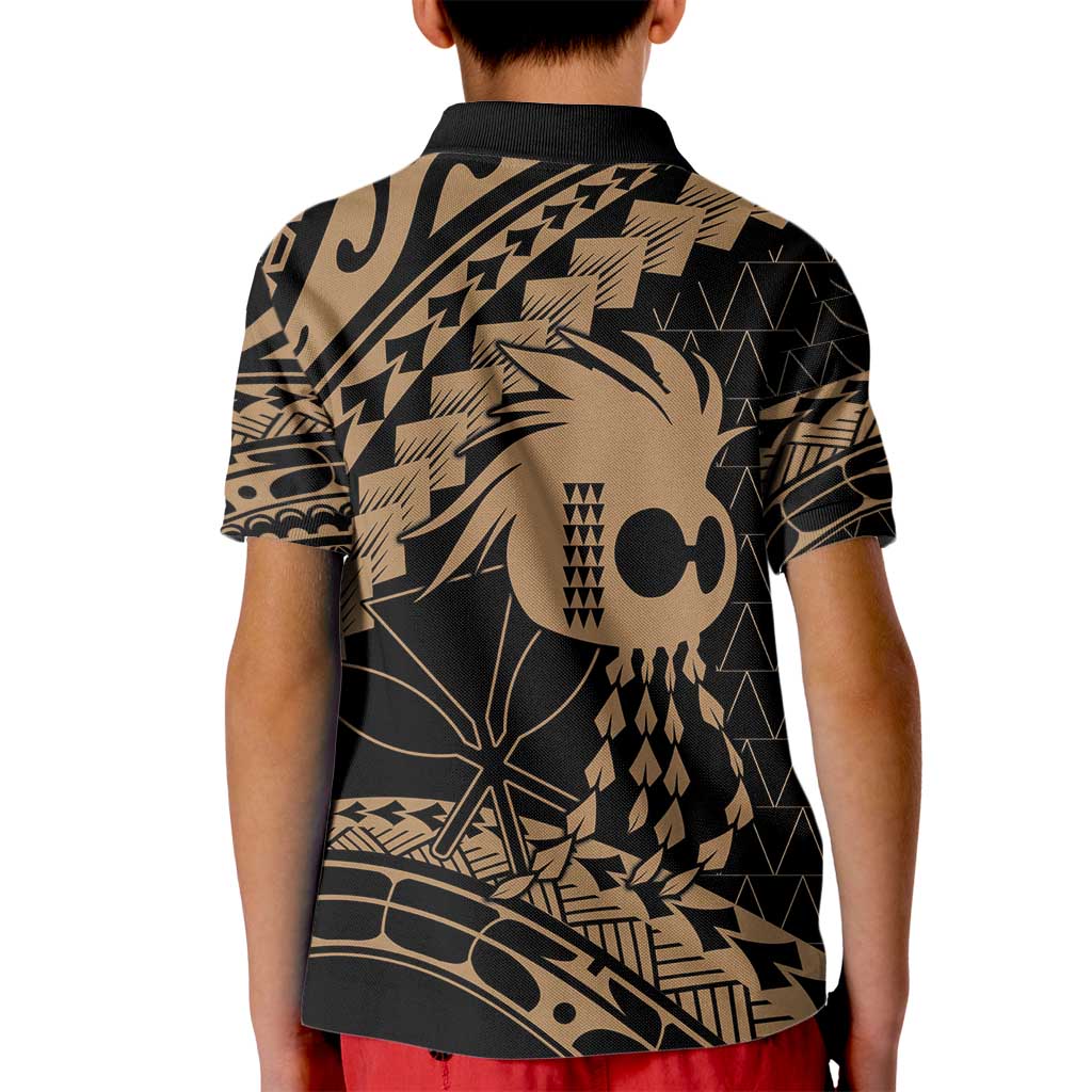 Ikaika Hawaiian Mythic Koa Tribal Warrior Kid Polo Shirt LT9 - Polynesian Pride