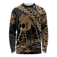 Ikaika Hawaiian Mythic Koa Tribal Warrior Long Sleeve Shirt LT9 Unisex Gold - Polynesian Pride