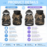 Ikaika Hawaiian Mythic Koa Tribal Warrior Pet Hoodie LT9 - Polynesian Pride
