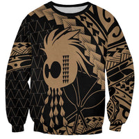 Ikaika Hawaiian Mythic Koa Tribal Warrior Sweatshirt LT9 Unisex Gold - Polynesian Pride