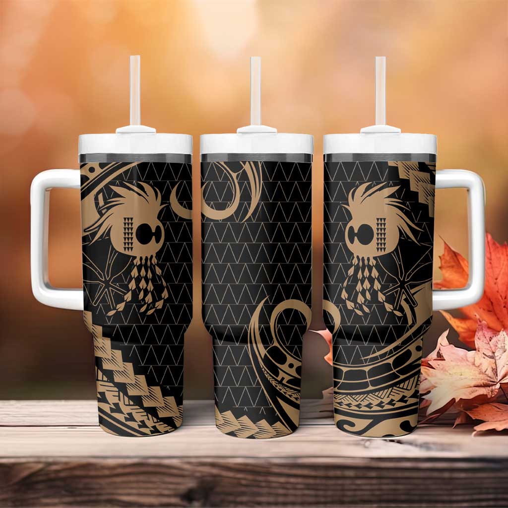 Ikaika Hawaiian Mythic Koa Tribal Warrior Tumbler With Handle LT9 - Polynesian Pride