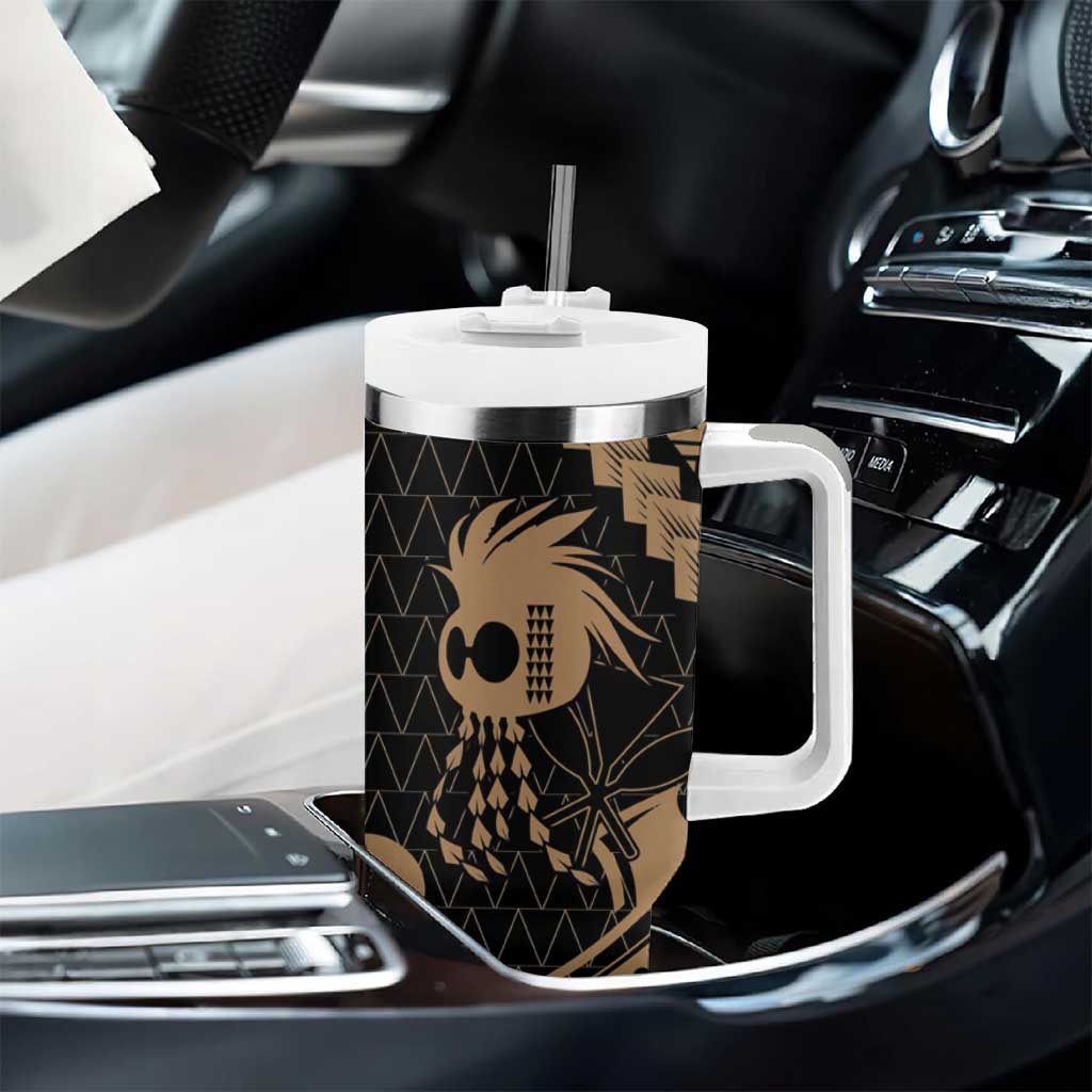 Ikaika Hawaiian Mythic Koa Tribal Warrior Tumbler With Handle LT9 - Polynesian Pride